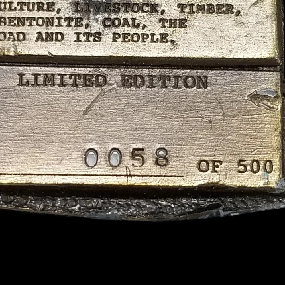 Newcastle Wyoming‎ Centennial Belt Buckle 1889 1989 Limited Edition Dart Inc USA